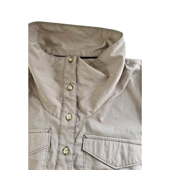 Mountain Hardwear Citypass Popover Shirt Womens Medium Brown Cream Tunic Outdoor - Picture 2 of 11